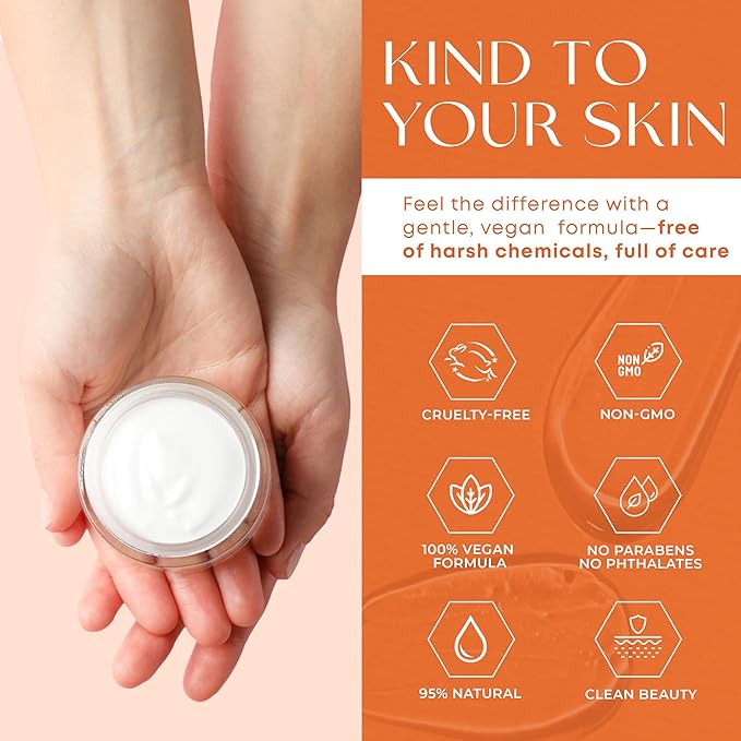 Vitamin C & Collagen Daily Face Moisturizer - Dermatologist Tested,Tightening, Brightening - Anti-Aging, Clean Beauty, Cruelty-Free Korean Skincare, All Skin Types - 1.69 Fl oz (2-Pack)