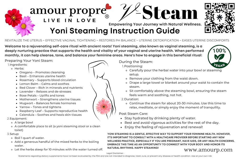 Yoni Steam - V Steam | Soothe itching, dryness, and discomfort | Floral and herbal stream | Skin-boosting benefits (Yoni Steam)