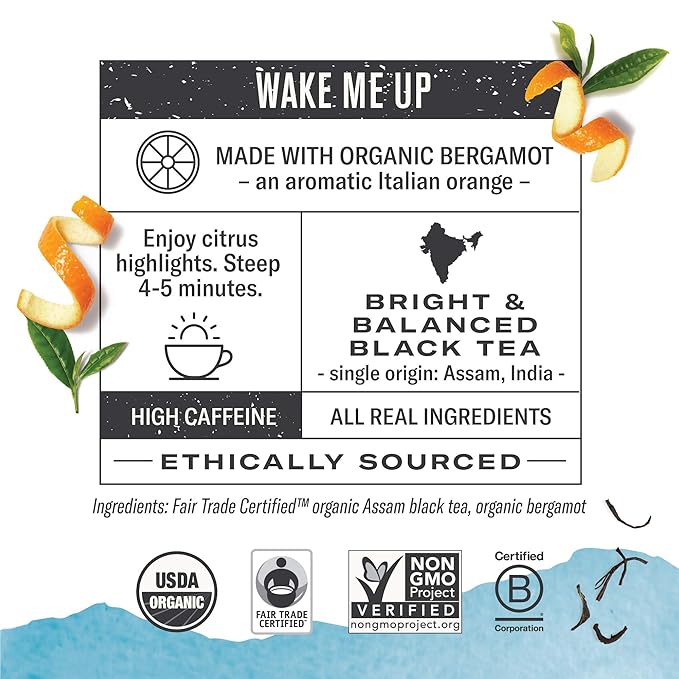 Numi Organic Aged Earl Grey Tea, 18 Tea Bags (Pack of 3) Black Tea With Bergamot Orange, Caffeinated (Packaging May Vary)