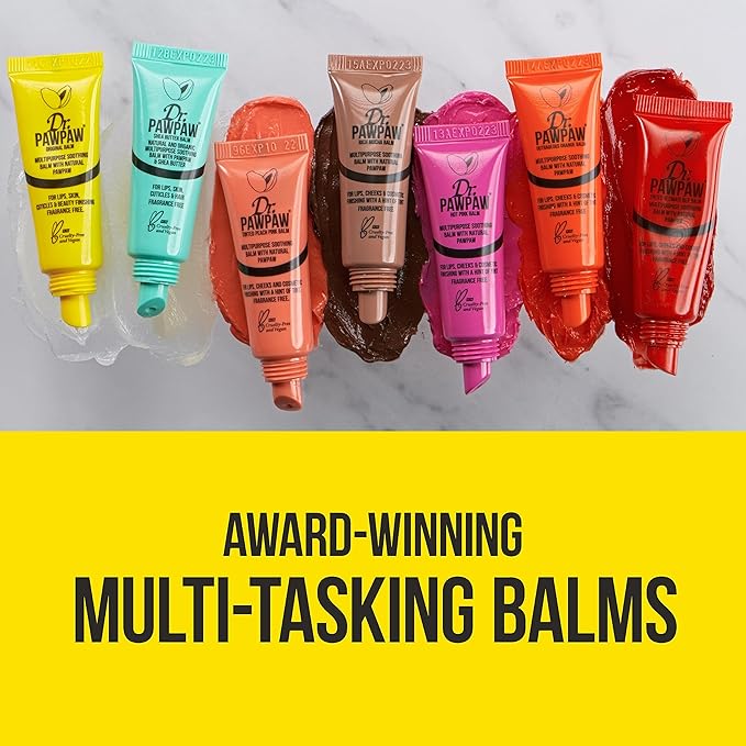 Dr.PAWPAW Outrageous Orange Balm, Multi-Purpose Natural No Fragrance, for Hydrating Lips, Skin, Hair, Cuticles, Nails & Beauty Finishing (10 ml)