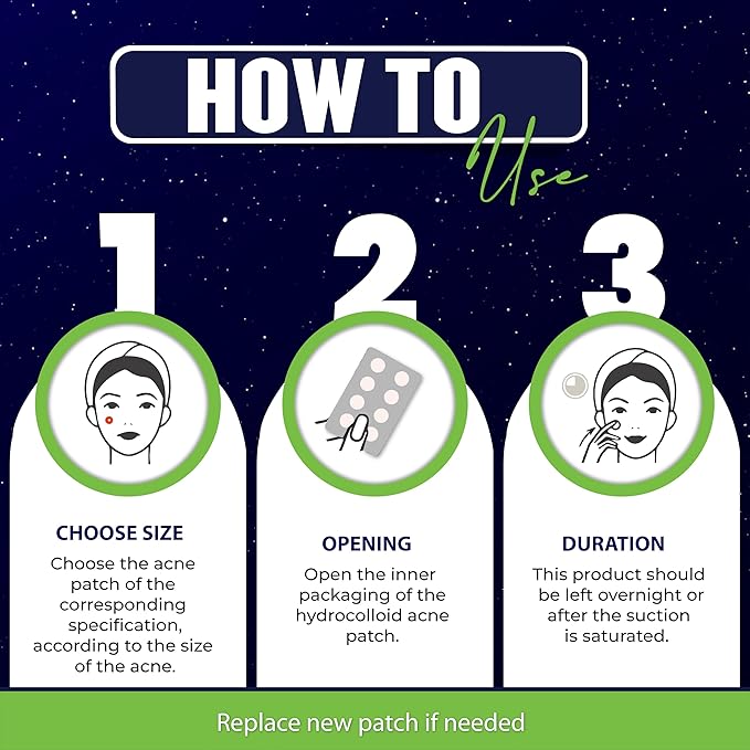 Star Pimple Patches for Face β Hydrocolloid Acne Patches for Quick Zit Relief And Blemishes, Invisible Spot Stickers That Stay All Night, Gentle for All Skin Types, Oil-Free (80 Count)