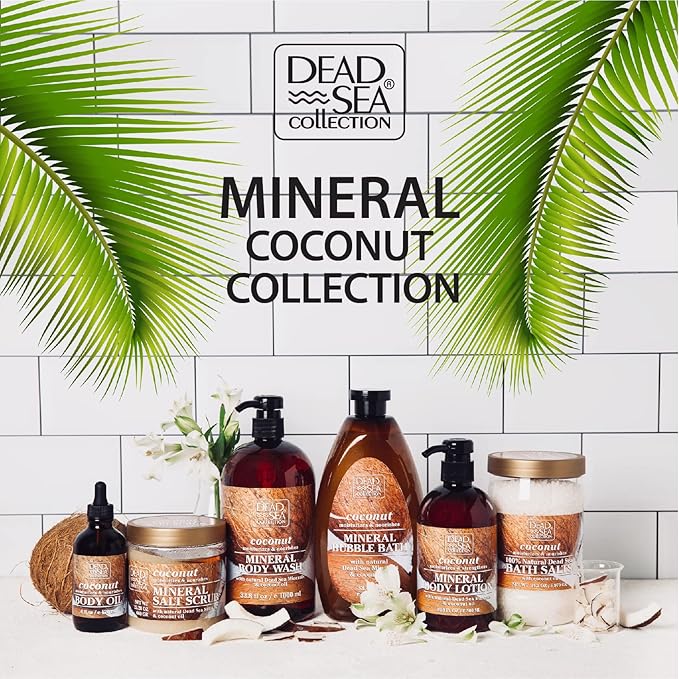 Bundle-Dead Sea Collection Bath Salts Enriched - Coconut and Eucalyptus - Natural Salt for Bath - Large 34.2 OZ. - Nourishing Essential Body Care for Soothing and Relaxing Your Skin and Muscle