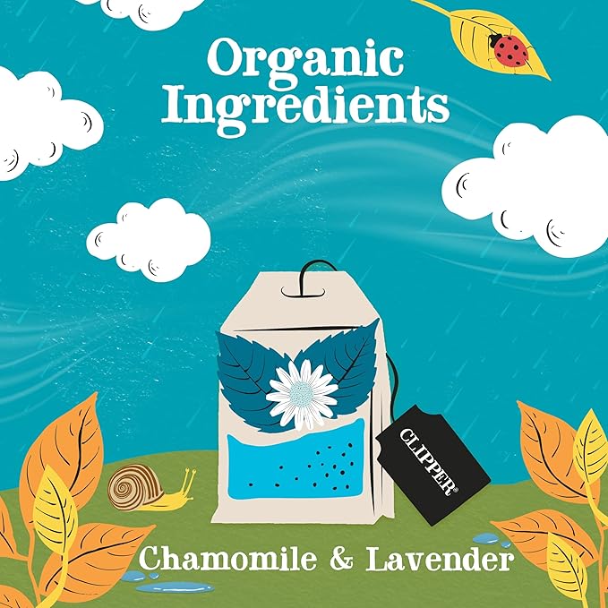 Clipper Tea Snore and Peace Chamomile & Lavender Herbal Tea – Caffeine Free, USDA Organic, Great Hot or Iced – Comfortingly Floral, Natural, Fair & Delicious – 120 Tea Bags