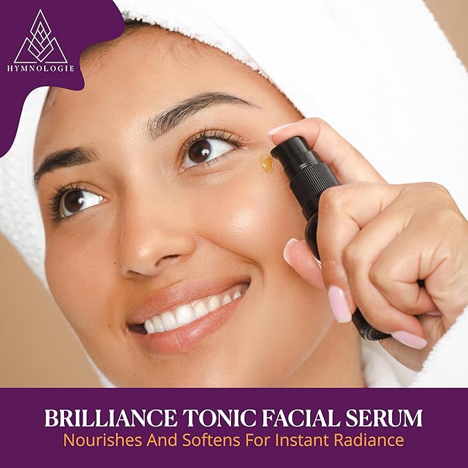 Daily Brilliance Tonic Facial Serum for Women's Face | Skin Care for Hydration, Repair, Beauty, Moisturize, and Glow Recipe with Jojoba, Grapeseed, Saffron and more | Earthy Scent - 1oz