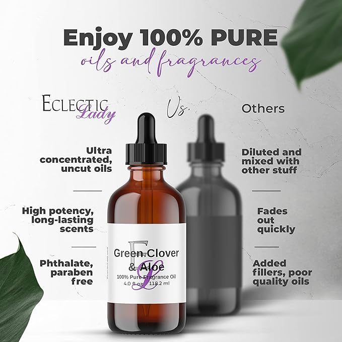 All Natural Lemongrass Massage Oil - Eclectic Lady 16 oz. 100% Natural Ingredients with Sweet Almond & Jojoba Oil, Relaxing Scent for Men & Women