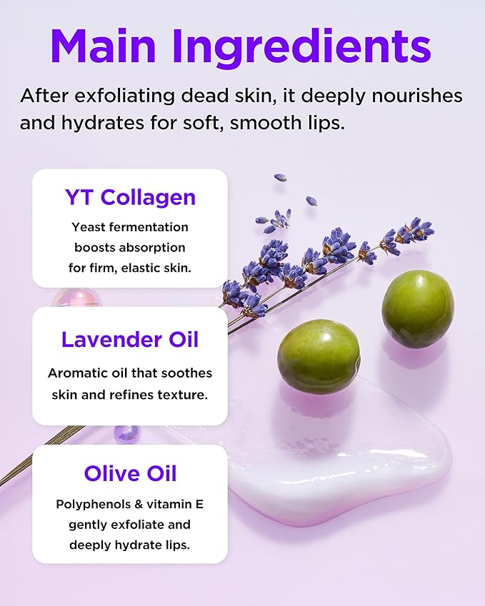 TOCOBO Collagen Boosting Lip Mask – Korean Overnight Lip Plumper Treatment with Fermented Collagen, Olive Oil & Lavender – Hydrating, Plumping, Exfoliating Balm for Smooth, Elastic Lips, 0.5 oz.