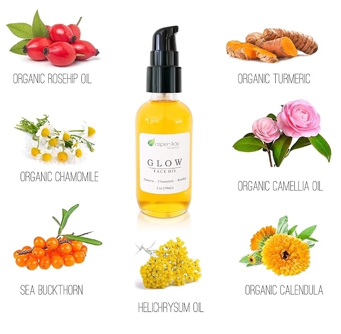 The Perfect Pair – Natural Face and Body Moisturizer for Sensitive Skin. (4 oz) & Turmeric and Rosehip Face Oil Glow (2 oz)