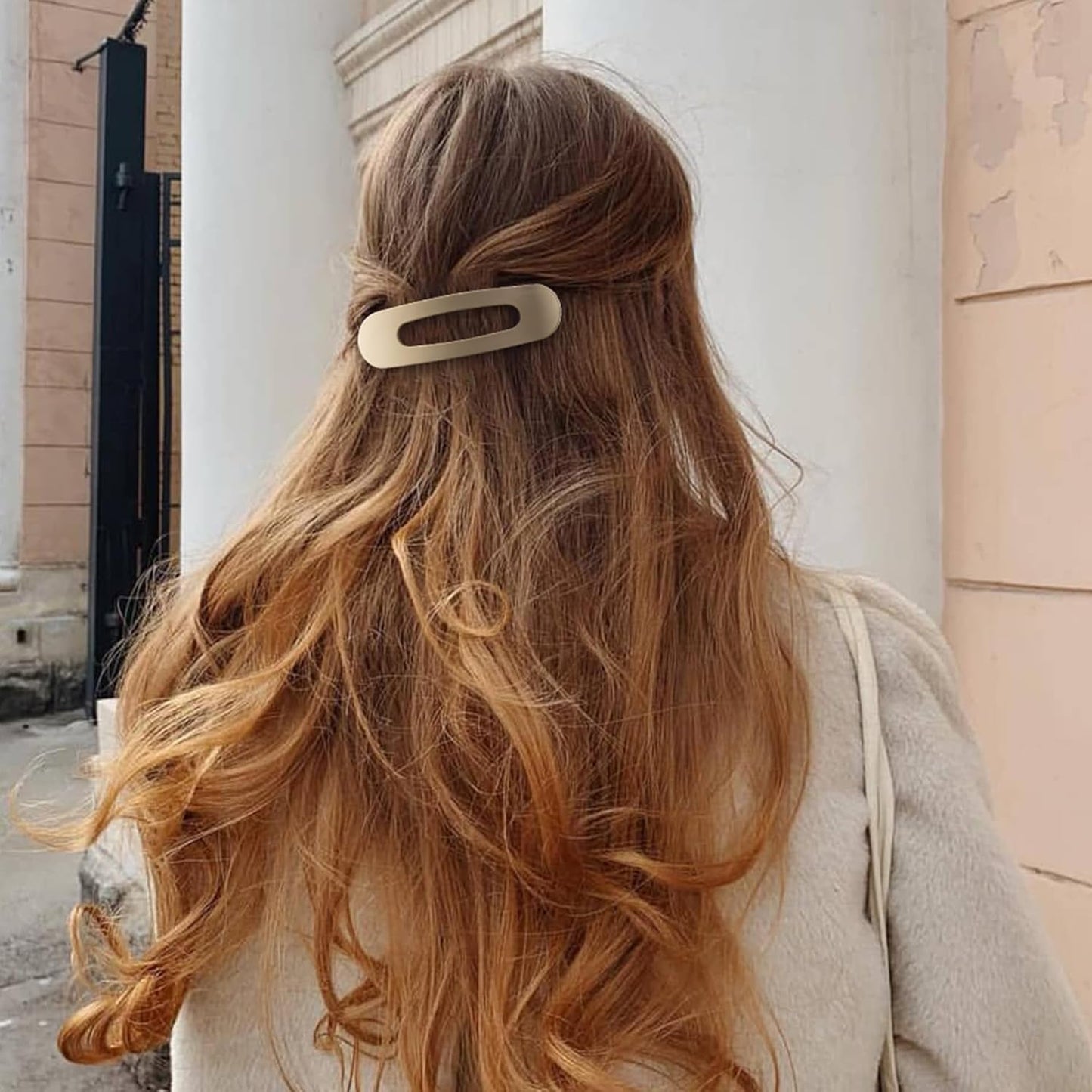 8 Pcs Large Lay Flat Claw Clips for Women French Side Slide Barrettes for Thin Fine Hair Rectangle Alligator Hair Accessories,Matte Coffee Khaki Brown Black