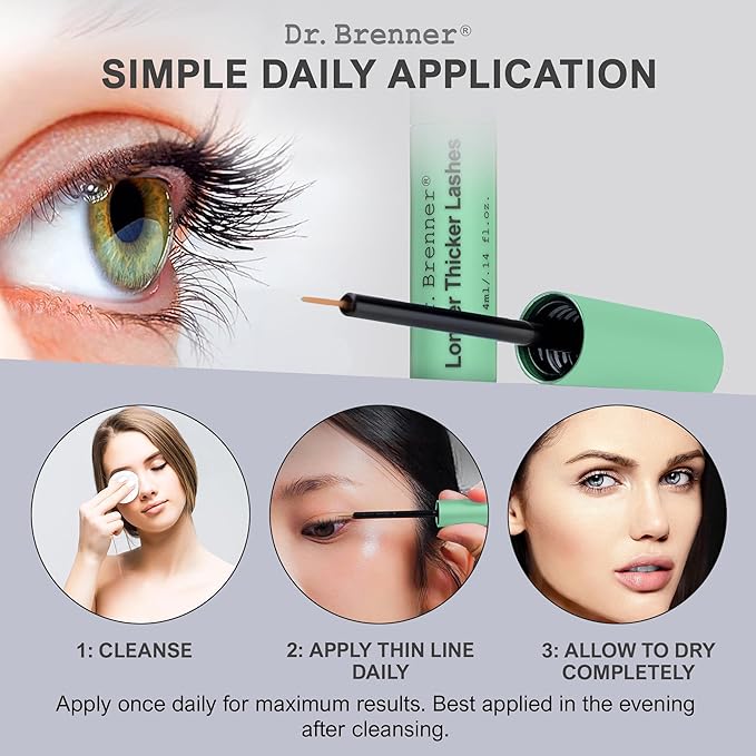 Dr, Brenner peptide eyelash enhancing serum for thicker, longer and fuller lashes