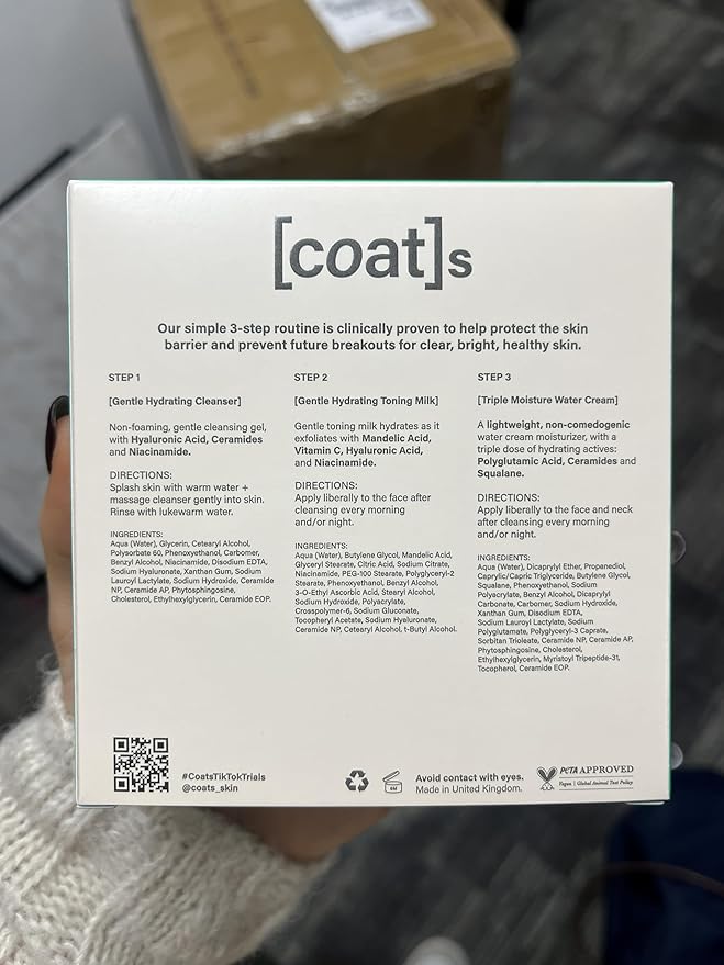 Coats Skinsentials Starter Bundle – Travel Cleanser, Toner & Moisturizer (1 oz each) – 3-Step Regimen Prevents Breakouts & Protects Barrier with Ceramides, For Women & Men
