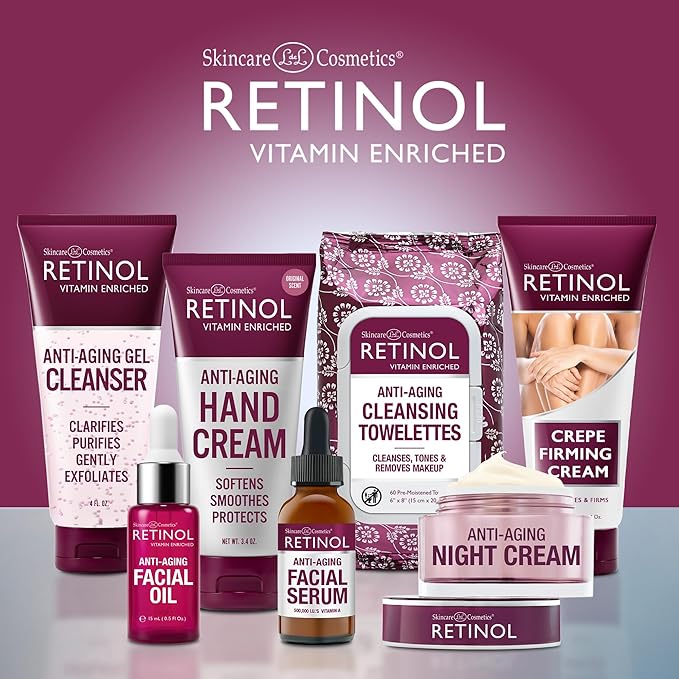 Retinol Anti-Aging Facial Oil – With Nine Essential Oils, Restores Hydration and Nourishment Skin Brightener – Skin Tone Corrector Smooths & Rejuvenates Face for a Healthy Glow.