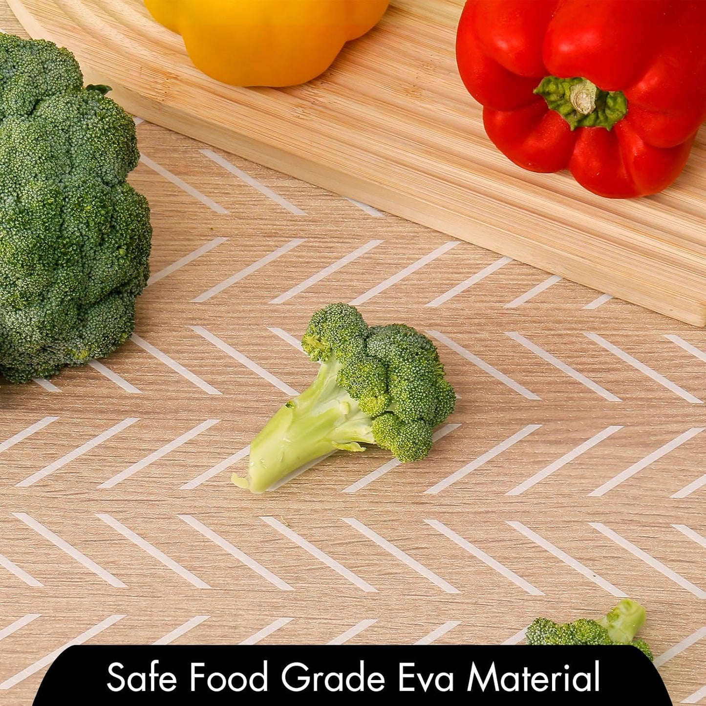 Cooyes Shelf and Drawer Liner for Kitchen Cabinets – Non-Adhesive, Waterproof, Non-Slip Cabinet Liners for Scratch Protection, Desk, Refrigerator, Shelves, Drawers with Modern Pattern