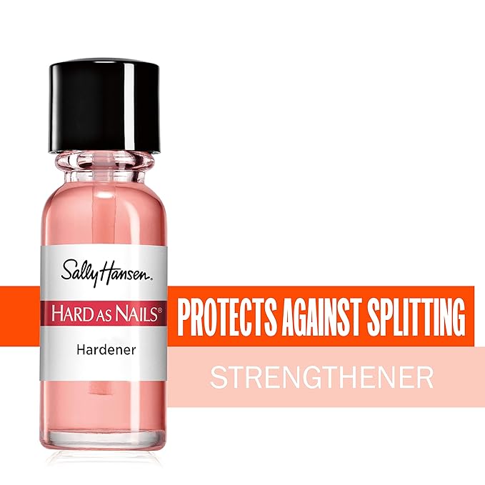 Sally Hansen Hard As Nails® Natural Tint, Nail Strengthener, 0.45 Fluid Ounces,Nail Hardener, Nail Polish, Nail Strengthening Polish, Color Nail Polish, Rosy Tint, Base Coat (Pack of 2)