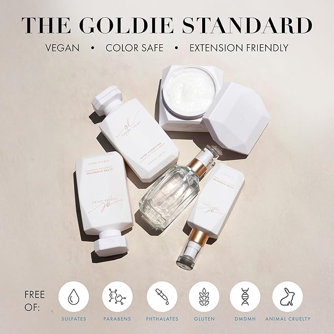 Goldie Locks Ultra Hydrating Signature Hair Mask, Deeply Restores Hydration, Prevents Damage, Protects Color, Reduces Frizz, Strengthens, Moisturizes, Nourishes, Revitalizes Healthy Shine, 6.8 Fl Oz