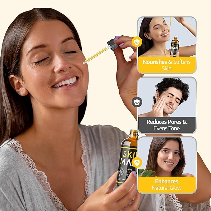Organic Castor Oil, Rosehip Oil & Black Seed Oil for Face - Anti-Aging Facial Oil & Moisturizer for Women, Natural Ancient Remedy for Hydrated, Glowing Skin - Cold Pressed Face Oil (2 Fl Oz)