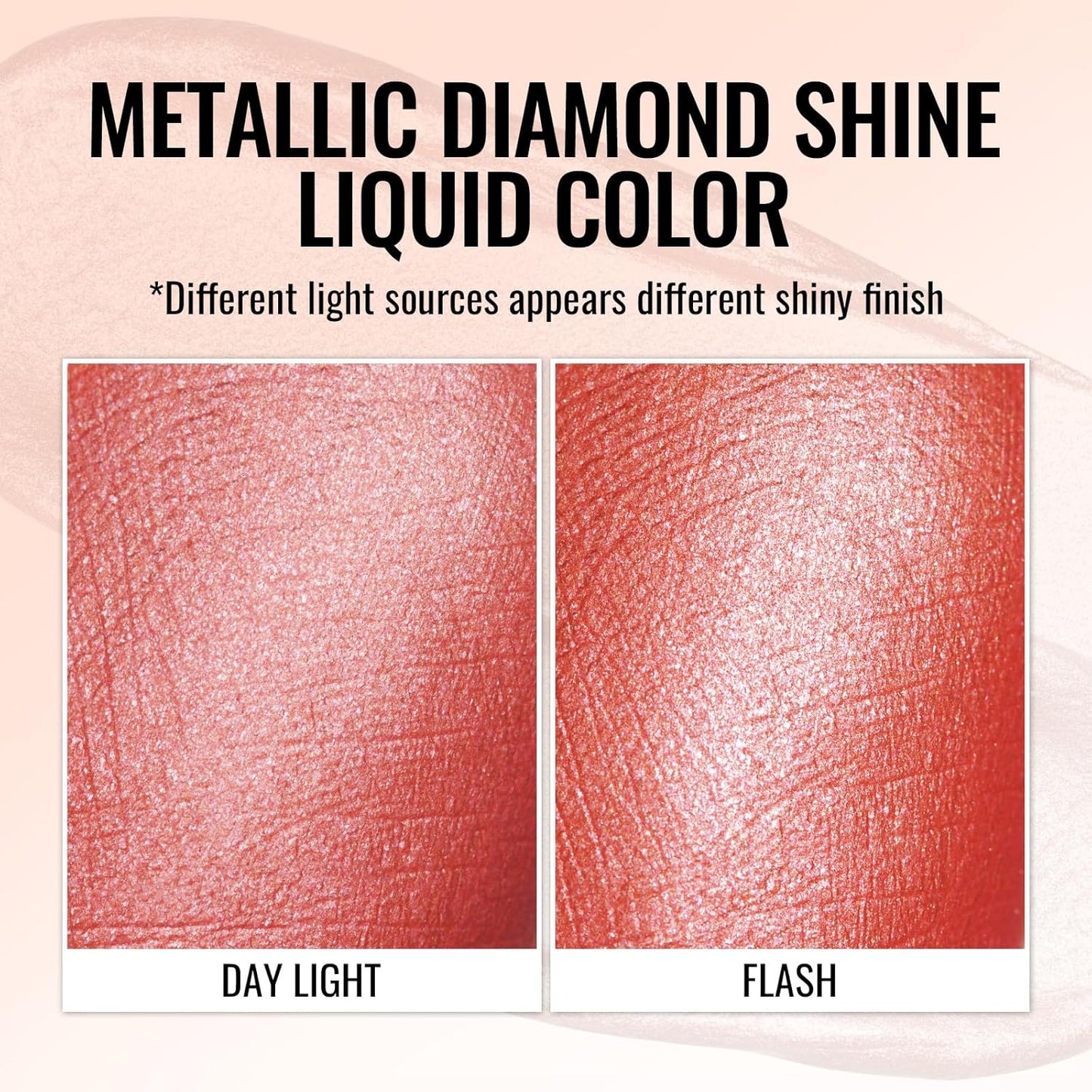 Oulac Orange Red Lip Gloss Metallic Shine Lipstick for Women, Dual Use for Lips & Eyeshadow,Long Lasting Waterproof, High Impact Lip Color, 3D Metallic Finish, No Transfer, Vegan MD05