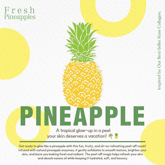 Pineapple Refining Glow Peel-Off Mask Pack, Clear-Line | Korean Skincare Mask Pack (60ml/2.02 fl.oz.)