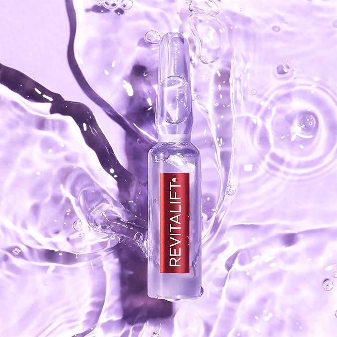 L'Oreal Paris Revitalift Derm Intensives Hyaluronic Acid Serum Ampoules 7 Day Boost Pure Hyaluronic Acid Anti-Aging Ampoules to visibly replump skin in 7 days, 7 Ampoules, 0.28 fl; oz.