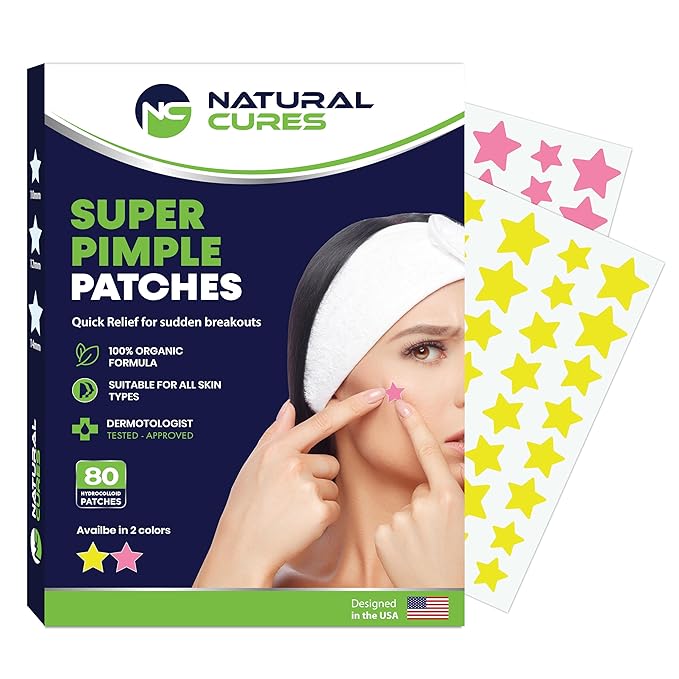 Star Pimple Patches for Face β Hydrocolloid Acne Patches for Quick Zit Relief And Blemishes, Invisible Spot Stickers That Stay All Night, Gentle for All Skin Types, Oil-Free (80 Count)