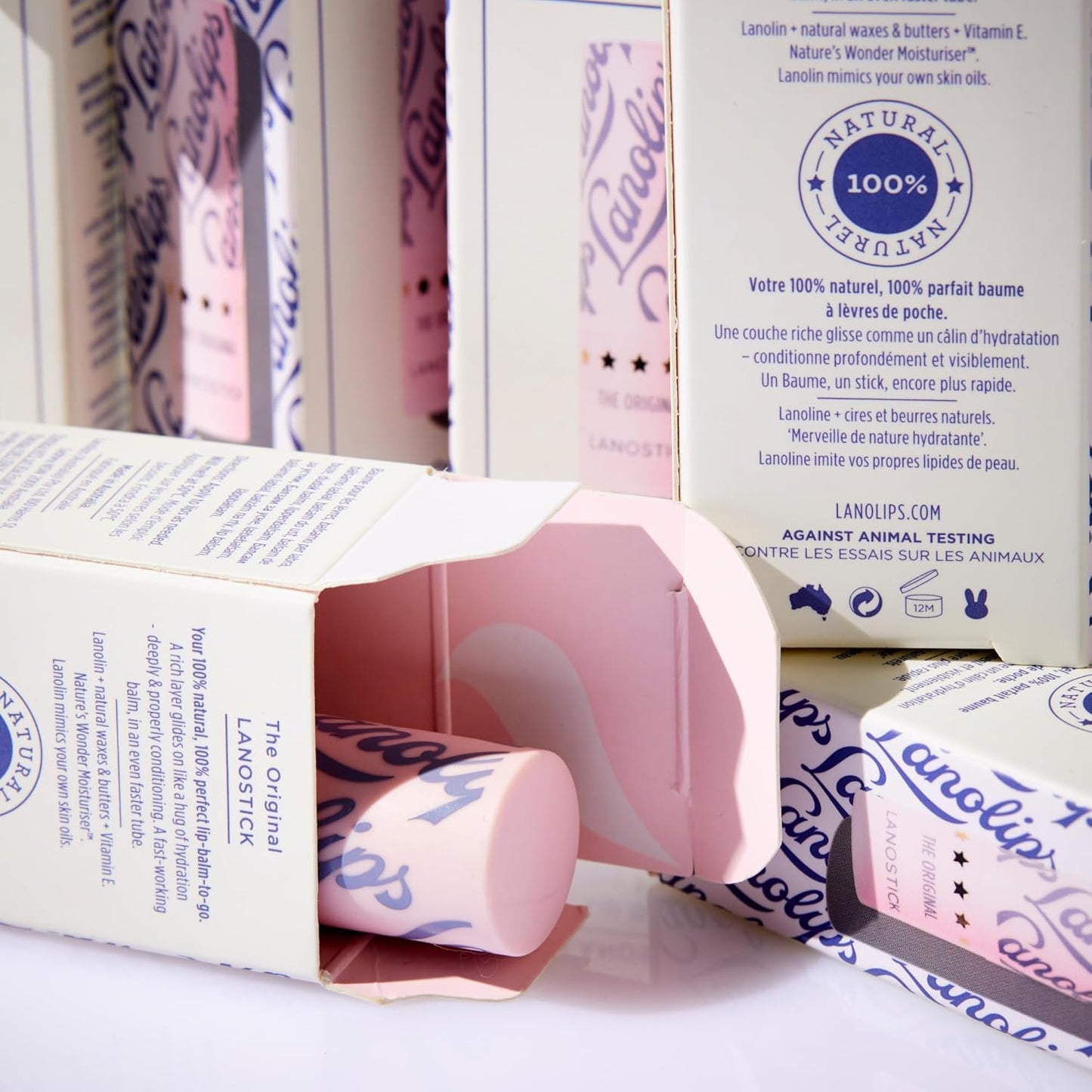 Lanolips Lanostick - Moisturizing Lanolin Lip Balm Stick for Dry, Cracked Lips - Moisturizer with Lanolin, Castor Oil, Jojoba Oil, Shea Butter for Hydration (3.3g / 0.116oz)