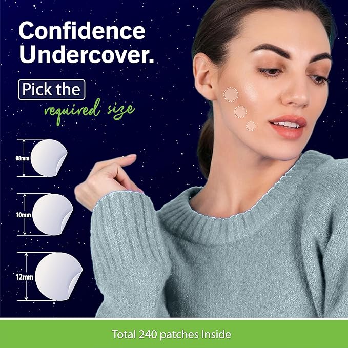 Dot Pimple Patches for Face β Hydrocolloid Acne Patches for Quick Zit Relief And Blemishes, Invisible Spot Stickers That Stay All Night, Gentle for All Skin Types, Oil-Free (80 Count)