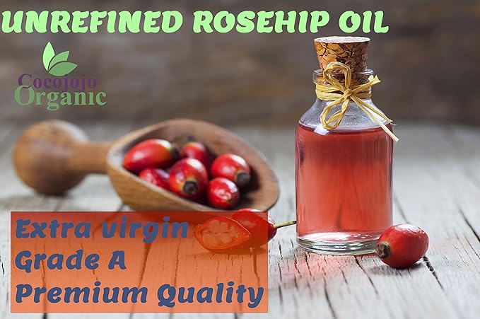 Rosehip Oil for Face Cold Pressed Unrefined cocojojo Pure Natural Rosehip Seed Oil in Bulk 1 GALLON - Moisturizing, Soothing, Hydrating, & Nourishing
