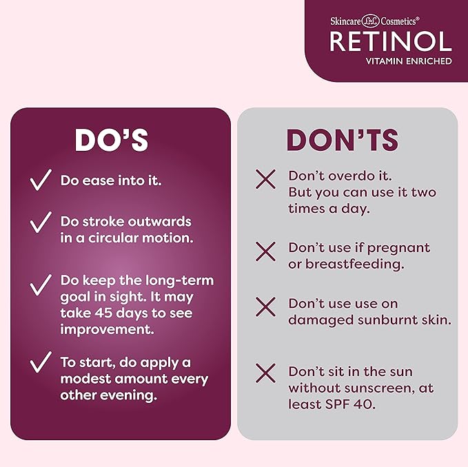 Retinol Night Cream – Works While You Sleep to Restore and Reduce Fine Lines and Wrinkles + Retinol Anti-Aging Facial Oil – With Nine Essential Oils, Restores Hydration and Nourishment
