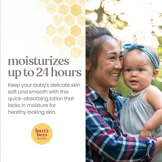 Burt's Bees Baby Ultra Gentle Lotion with Aloe for Sensitive Skin, Pediatrician Tested, 99.0% Natural Origin, 6 Ounces