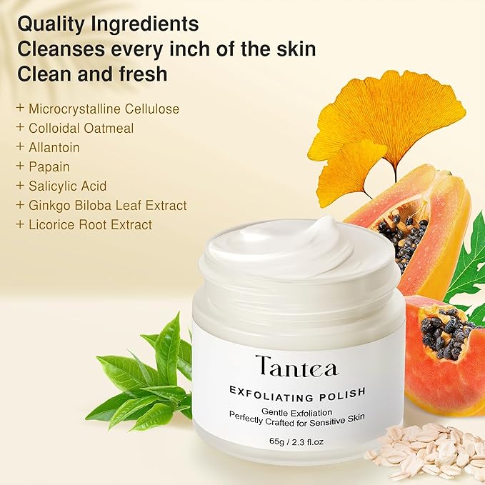 Microdermabrasion Facial Scrub, Face Scrub Gentle Exfoliation for Smooth, Glowing Skin - Perfect for Sensitive Skin - Creamy Scrub Texture - 2.3 fl. oz (65g)
