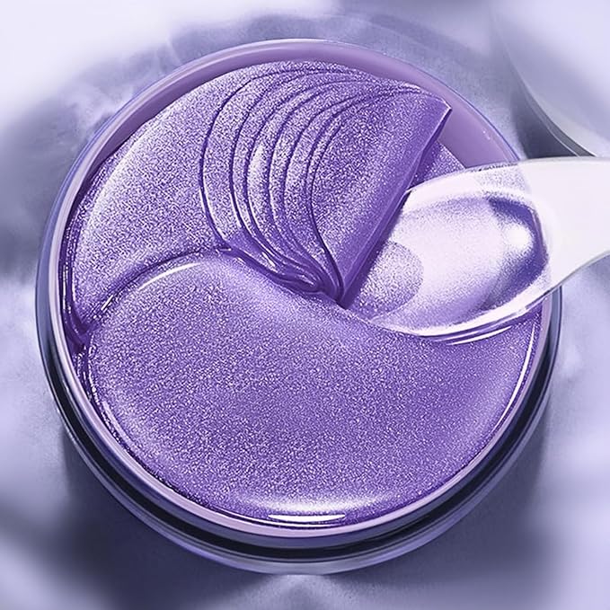 Under Eye Patches,Natural Hydrating Eye Patches with Grape Extracts to Relieve Puffy Eyes & Dark Circles (60 Pcs), Rich in Collagen for Anti-wrinkle, Fine Line Reduction & Moisturization
