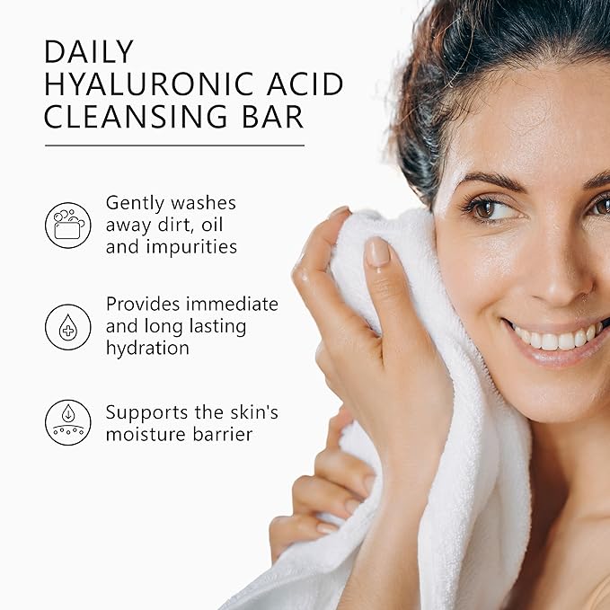 Asterwood Argireline Peptide Serum 1 oz + Hyaluronic Acid Cleansing Face Soap 3.5 oz