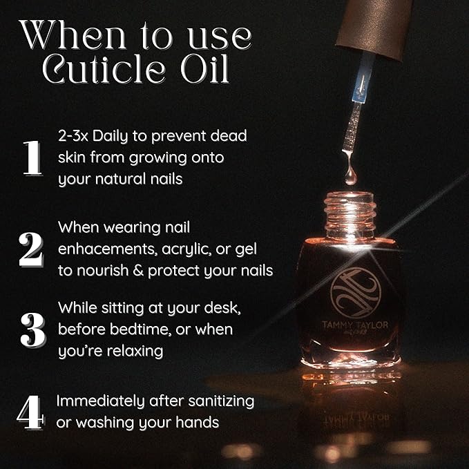 Tammy Taylor Hydrating Nail Cuticle Oil w/Cuticle Cream | Peach Cuticle Softener w/Vitamin E, Jojoba Oil, Natural Ingredients & USA Made Professional Nail Growth Oil for Growth and Strength .25 oz