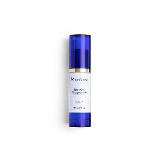 SeneGence Spot-On Acne Treatment, 0.5 Fl Oz, Targeted Blemish Solution with Benzoyl Peroxide and SenePlex+® for Clearer, Smoother Skin