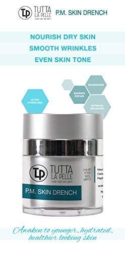 Anti Aging Night Cream - Intense Hydrating Face Moisturizer - Enriched with Hyaluronic Acid, Ceramide, Peptides, Excellent Night Face Cream - Fragrance Free - Light Feeling - 1.7 oz