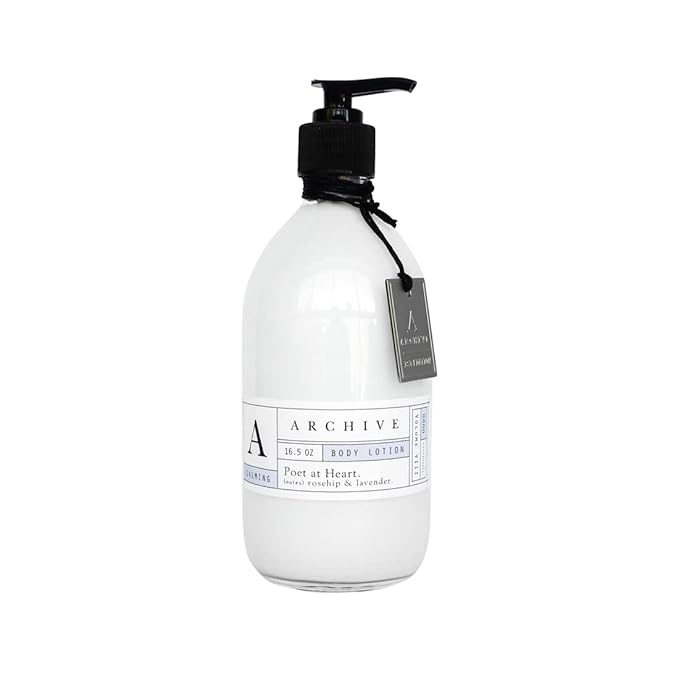 Archive Poet At Heart Body Lotion Natural Moisturizing Lotion for Men & Women Lightly Scented 16.5 oz