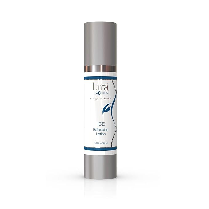 Lira Clinical ICE Balancing Lotion - Daily Oil Control Lotion & Lightweight Hydration with Skin Probiotics, Salicylic Acid & Plant Stem Cells - Hydrates Skin with Matte Finish - 1.69 fl oz