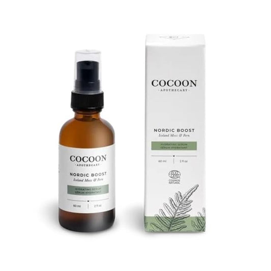 2 fl oz Nordic Boost Hydrating Serum | Ecocert Cosmos Natural | Face Serum For Women | Hyaluronic Acid, Aloe Vera, Peat Moss, Polypody Fern, Iceland Moss, Face Serum For Dry Skin