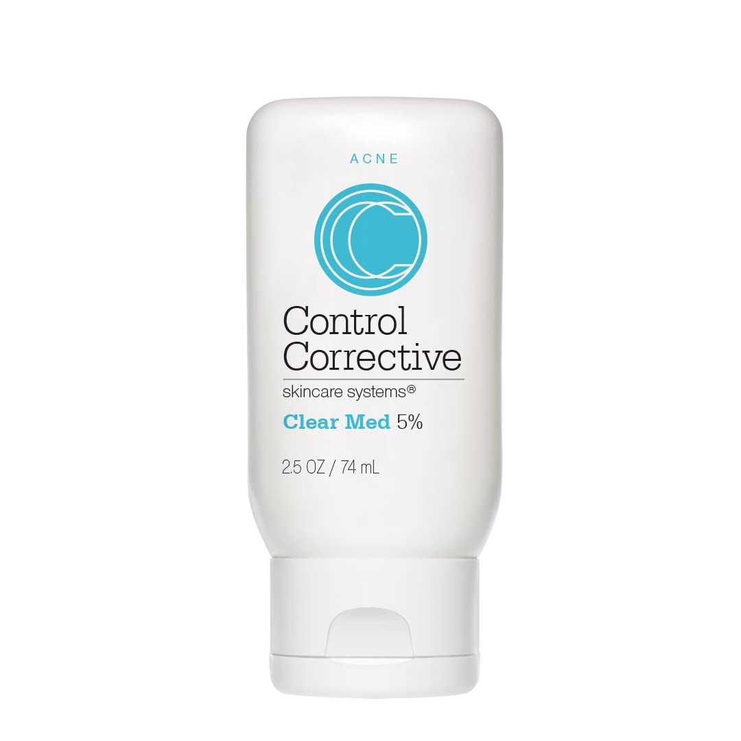 CONTROL CORRECTIVE Clear Med 5% Acne Treatment Lotion, 2.5 Oz - Helps Clear & Control Breakouts, Benzoyl Peroxide, 3% Sulfur To Improve Efficacy And Dry Up Blemishes