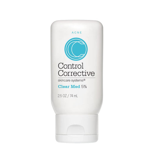 CONTROL CORRECTIVE Clear Med 5% Acne Treatment Lotion, 2.5 Oz - Helps Clear & Control Breakouts, Benzoyl Peroxide, 3% Sulfur To Improve Efficacy And Dry Up Blemishes