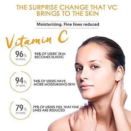 2PCS Vitamin C Facial Serum Essence, Hydration, Skin Moisturized, Vitamin C Serum, Anti Aging & Wrinkle Facial Serum（30ml / 1.01oz）