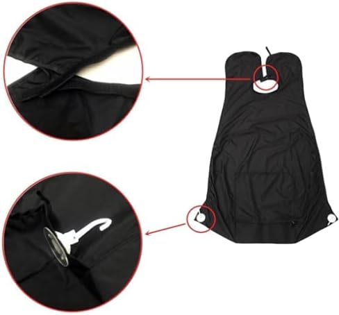 Beard Trimming Catcher Beard Bib Birthday Gifts For Men For Men With 2 Suction Cups Waterproof Non-Stick For Shaving And Trimming Grooming Accessories(Black)