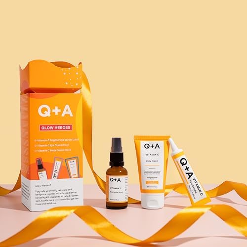 Glow Heroes Skincare Giftset - A Trio with Vitamin C Serum 30ml, Eye Cream 15ml & Body Cream 50ml - Rejuvenate - Vegan & Cruelty-Free, Made in UK