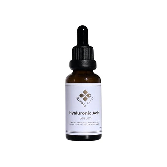 Hyaluronic Acid Serum with Natural Vitamin C, 1% HA, 30ml – Vegan Formula for Deep Hydration, Radiance & Anti-Aging Benefits