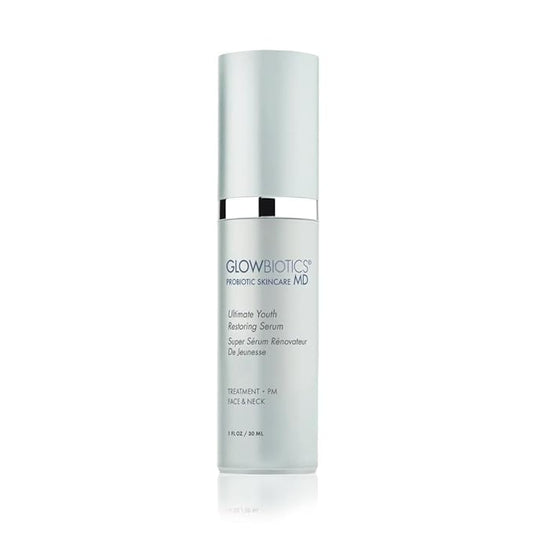 Glowbiotics Ultimate Youth Restoring Serum with Retinol, Probiotics, Vitamin C & Peptides – 5‑in‑1 Firming, Brightening Anti‑Aging Treatment for Face, 1 Fl Oz