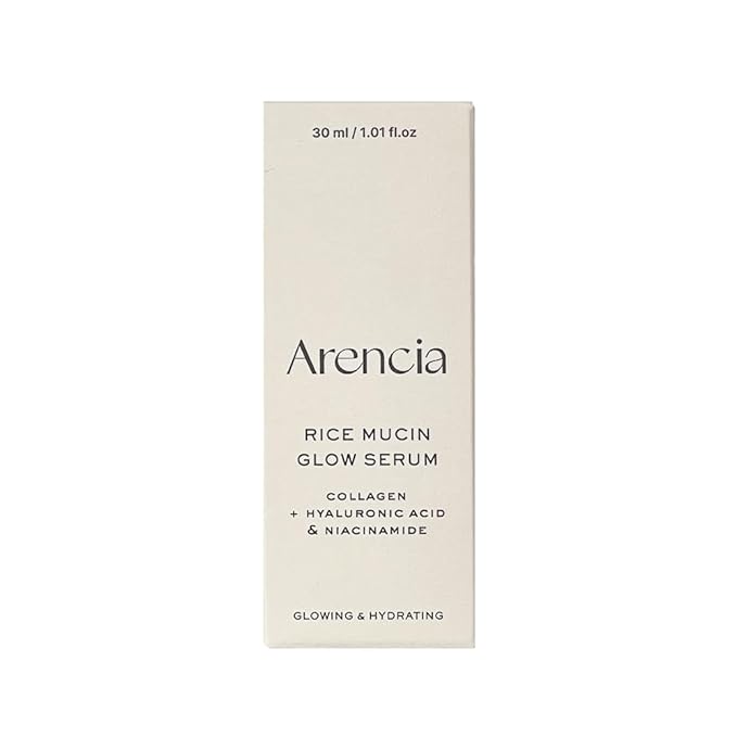 Rice Mucin Glow Serum, Collagen + Hyaluronic Acid & Niacinamide, 1.01 fl oz