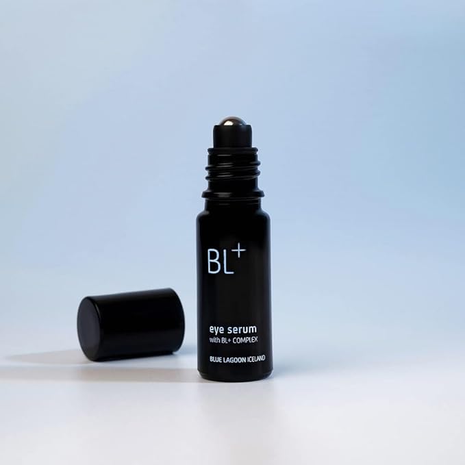 Blue Lagoon - BL+The Eye Serum For Dark Circles, Puffiness, Hydration - Cooling Roller Ball Applicator Firming Wrinkle Treatment - Under Eye Serum - Dark Circles Treatment (0.33 fl oz | 10 ml)