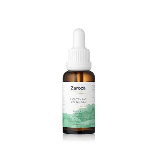 Lightening Serum – Caffeine & Vitamin C Under Eye Treatment for Dark Circles, Puffiness, Fine Lines – Hydrating & Brightening Eye Contour Serum – 30ml