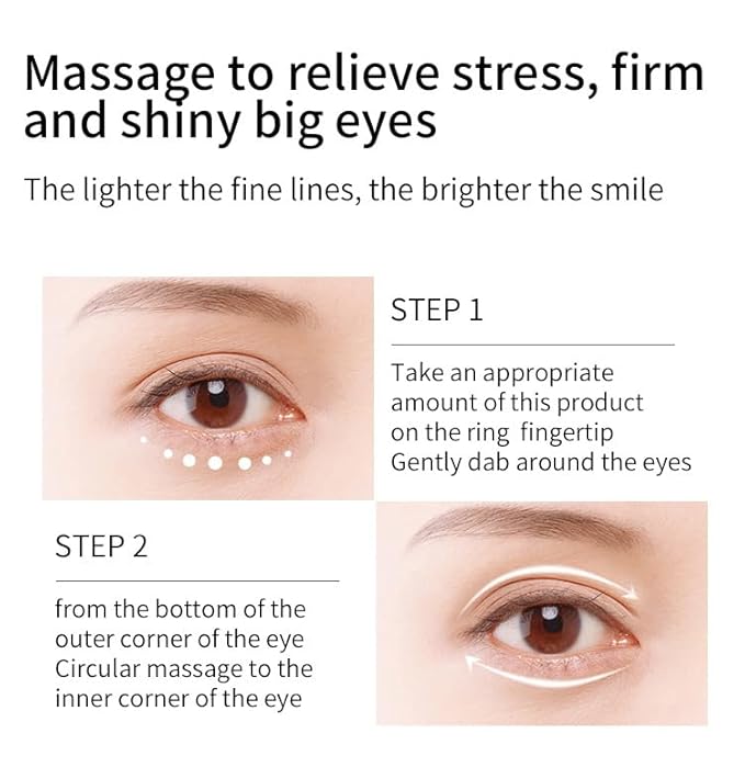 2 Pcs Retinol Eye Cream Stick，Moisturizing Eye Cream Stick for Fine Lines, Wrinkles, Dark Circles and Puffy Eyes，Eye Treatment Cream，0.21 FL OZ Each