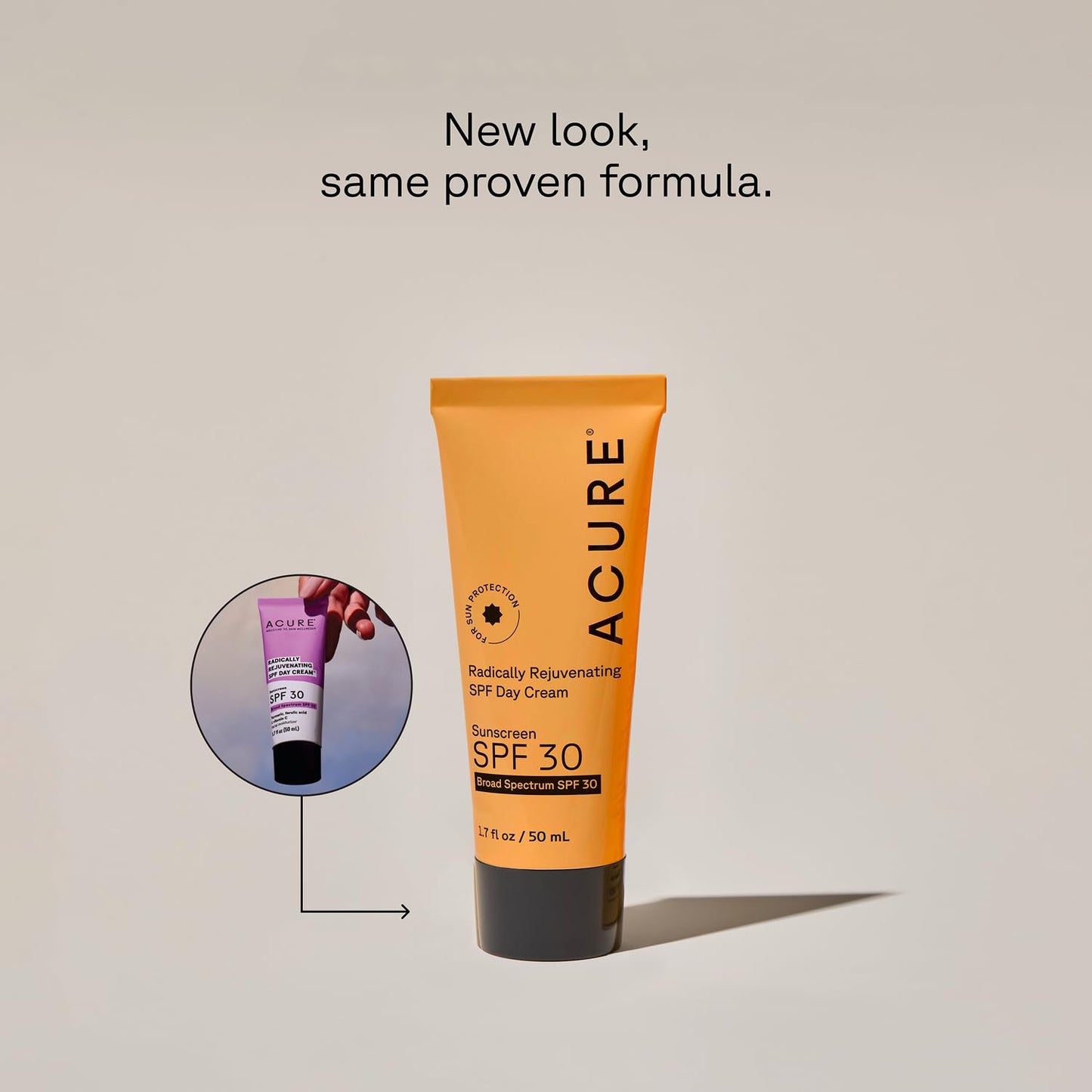 Acure Radically Rejuvenating SPF 30 Day Cream - Face Moisturizer with SPF 30 & Vitamin C, Anti Aging Sunscreen, Hydrating Face Cream, Daily Facial Care for Women & Men with Turmeric, Vegan - 1.7 fl oz