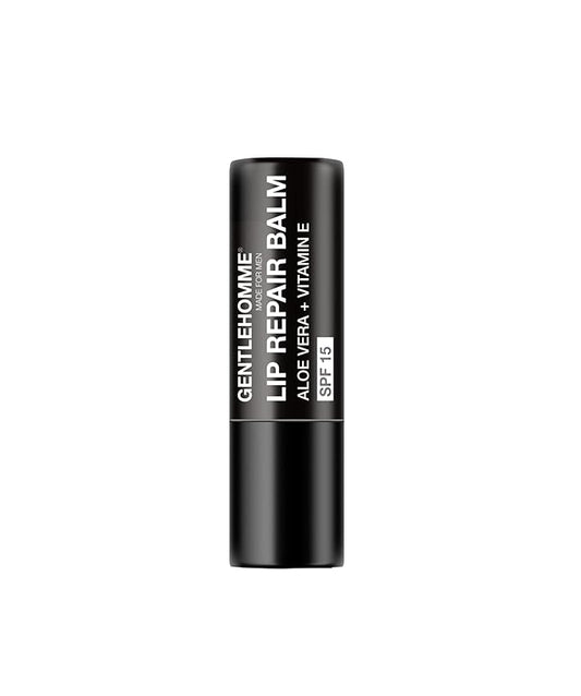 Lip Repair Balm - Men’s Lip Balm with SPF 15 - With Aloe Vera & Vitamin E - Repair & Hydrate Dry, Cracked, Chapped Lips - Long-Lasting Moisture - Clear Balm - Lip Care - Vegan - 1 Pack